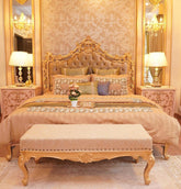 White Gold Crown Bed Set