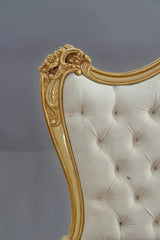 Wooden Cream Bed