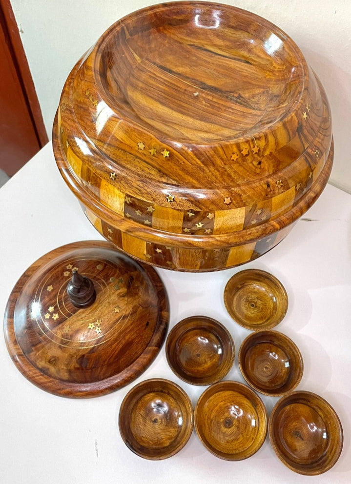 Wooden & Steel Buffet Hot Pot