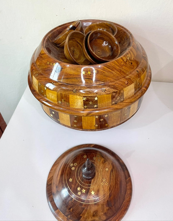 Wooden & Steel Buffet Hot Pot
