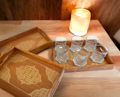 Wooden Tray Set