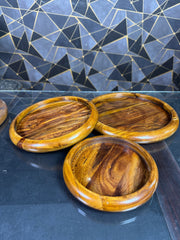 wooden plate set spanish style