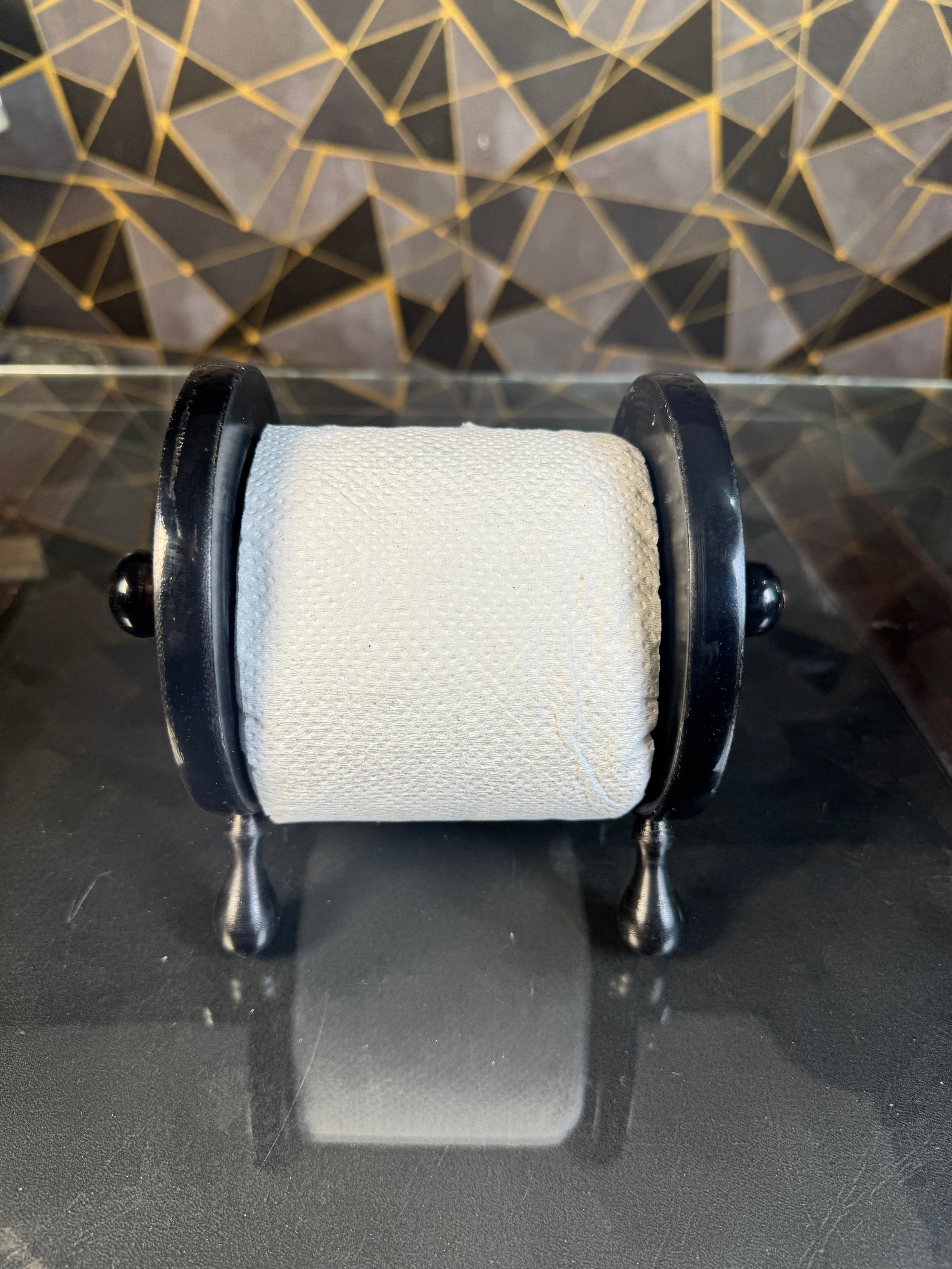wooden tissue roll stand