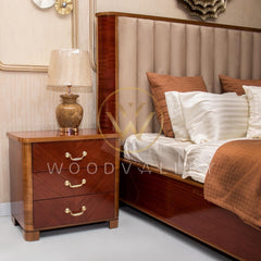 WOODEN MAHOGANY BED SET