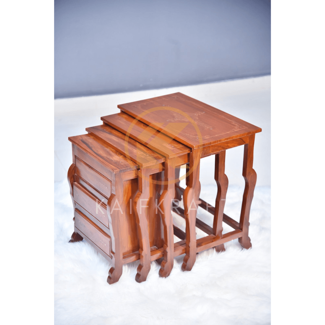 Wooden drawer Sardar Nesting Table Set Of 4