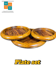 wooden plate set spanish style